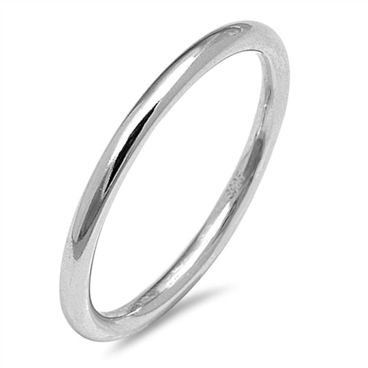 Sterling Silver Basic Stacking Ring High Polished Band 925 New