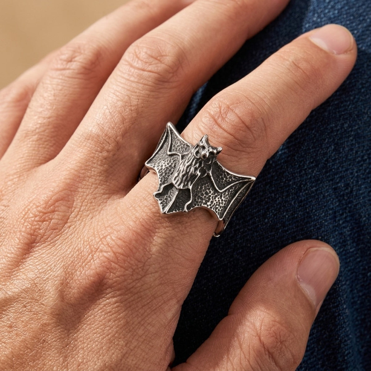 Cool Flying Bat With Very Highly Inside Ring worn
