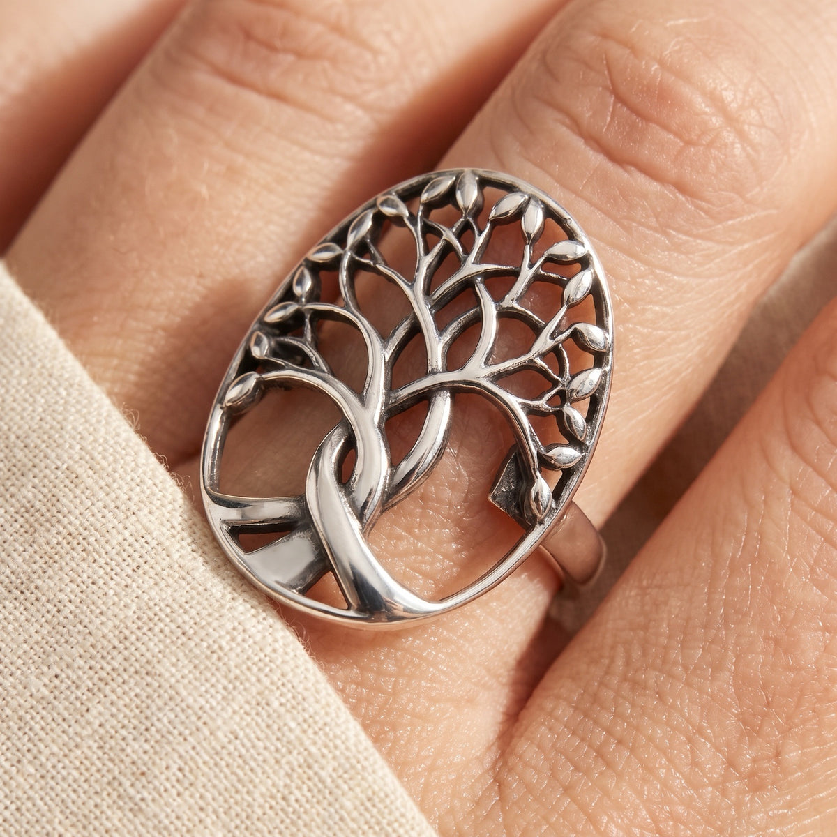 Tree of Life Branches Ring worn