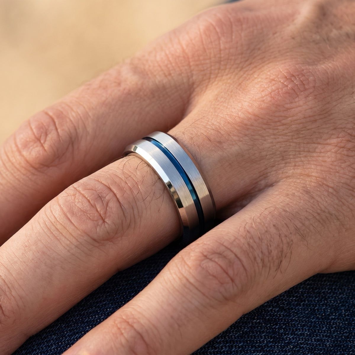 6mm Tungsten Band worn
